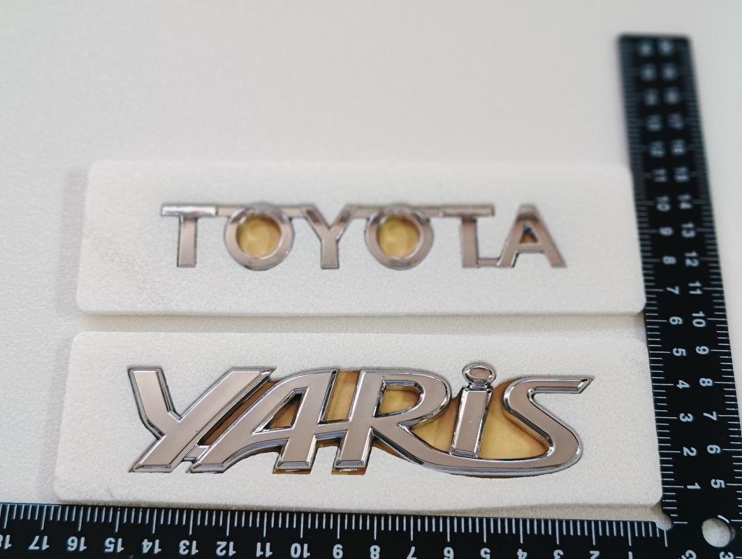 Toyota ve Yaris Krom Bagaj Yazısı Seti Efsane Kasa 3M 3D ABS