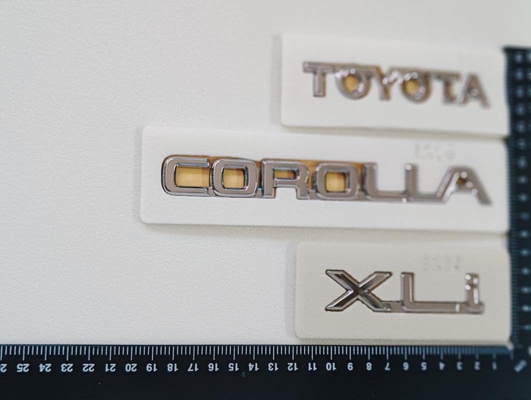 Toyota-Corolla ve XLi Krom Bagaj Yazısı  Seti Efsane Kasa 3M 3D ABS