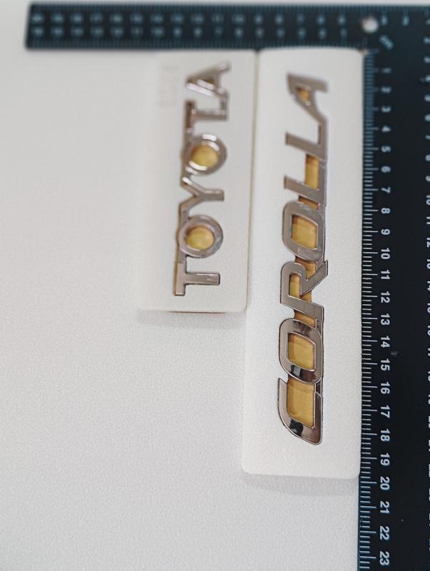 Toyota ve Corolla Krom Bagaj Yazısı Seti Yeni Kasa 3M 3D ABS