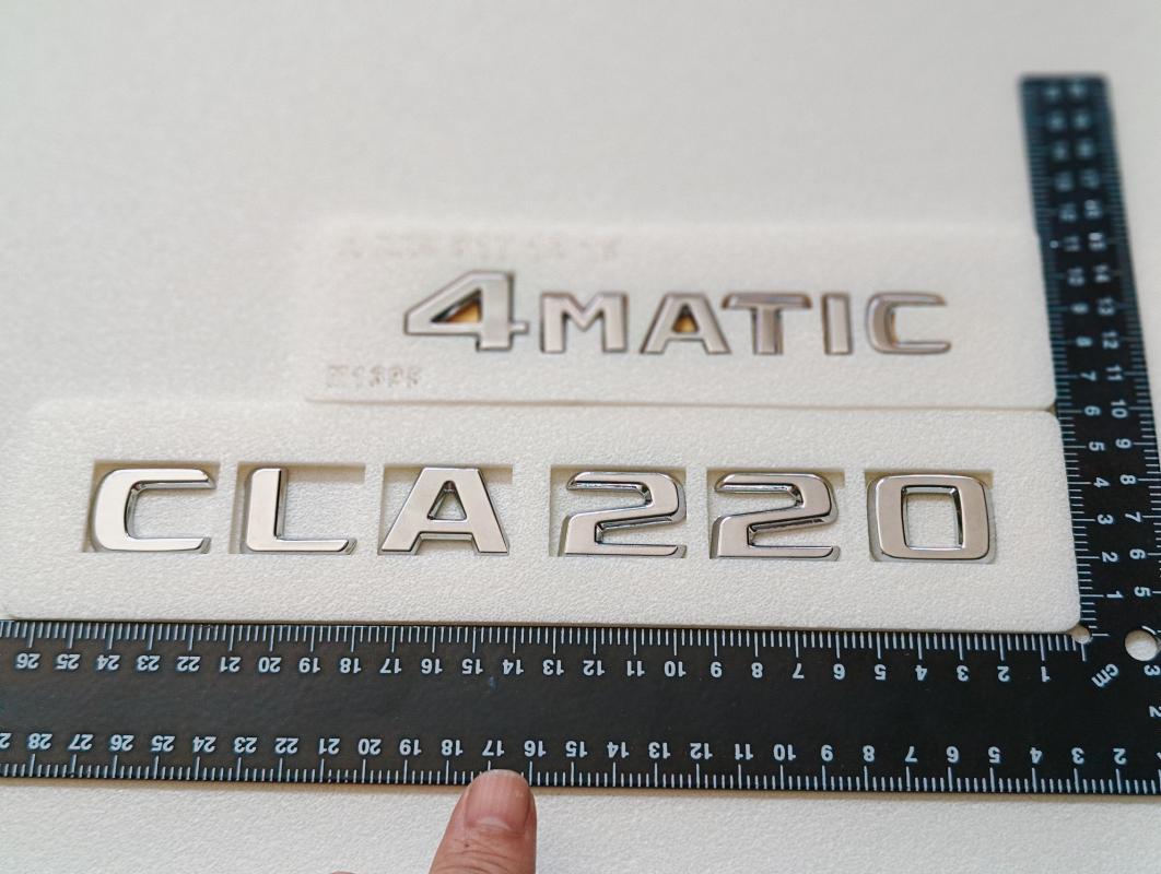 CLA220 ve 4Matic Krom Bagaj Yazısı Seti 2’li 3M 3D ABS