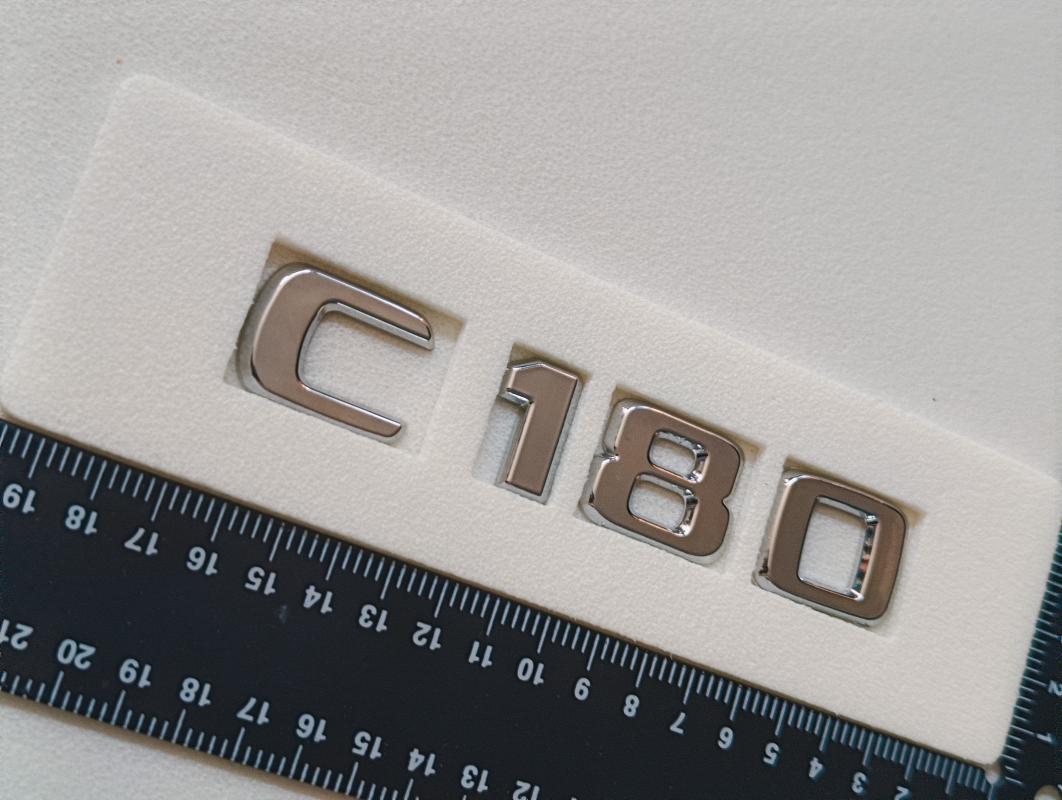 C180 Krom  Bagaj Yazısı 3M 3D ABS