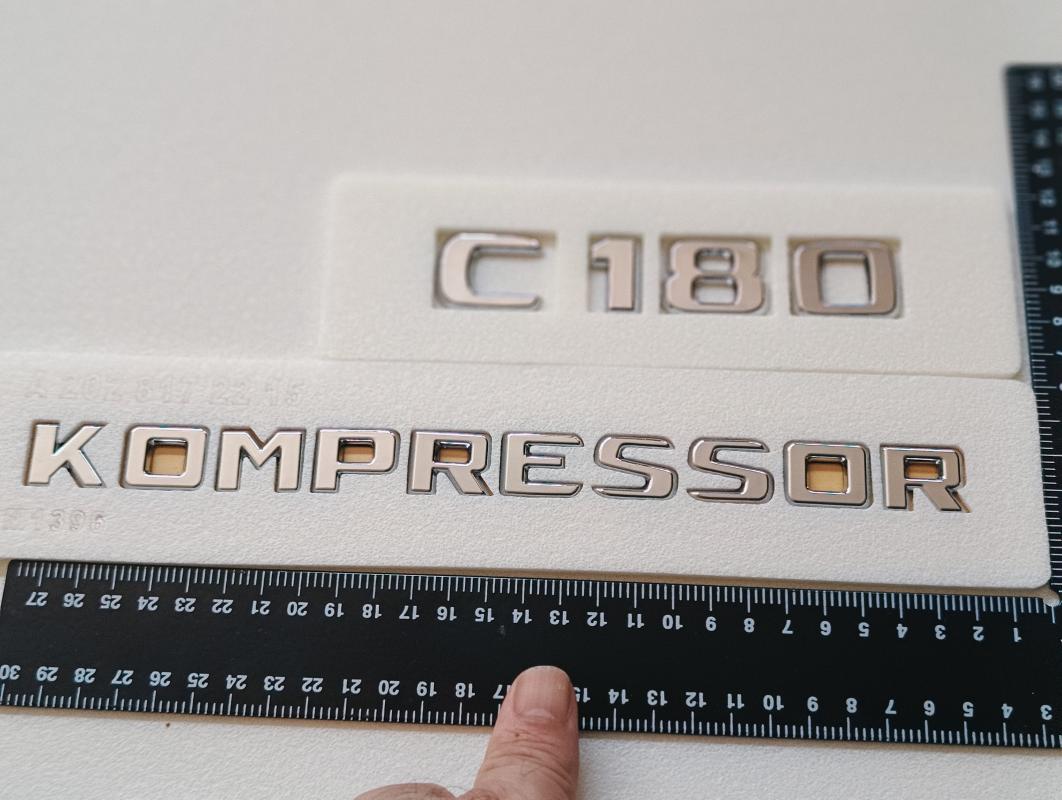 C180 ve Kompressor Krom Bagaj Yazısı Seti 2’li 3M 3D ABS