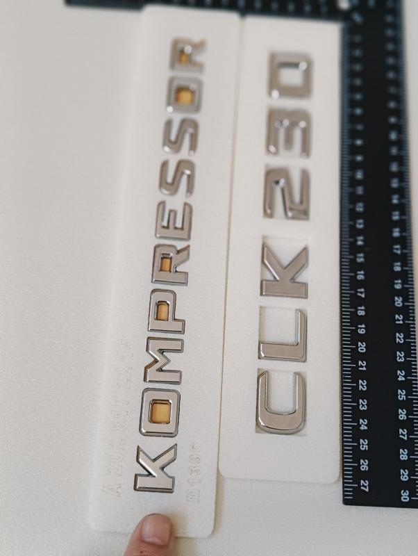 CLK 230 ve Kompressor Krom Bagaj Yazısı Seti 2’li 3M 3D ABS