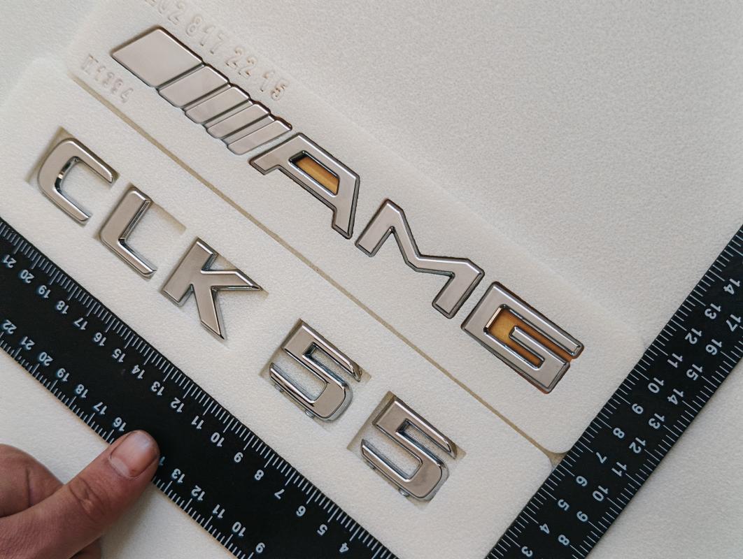 CLK 55 ve AMG Krom Bagaj Yazısı Seti 2’li 3M 3D ABS