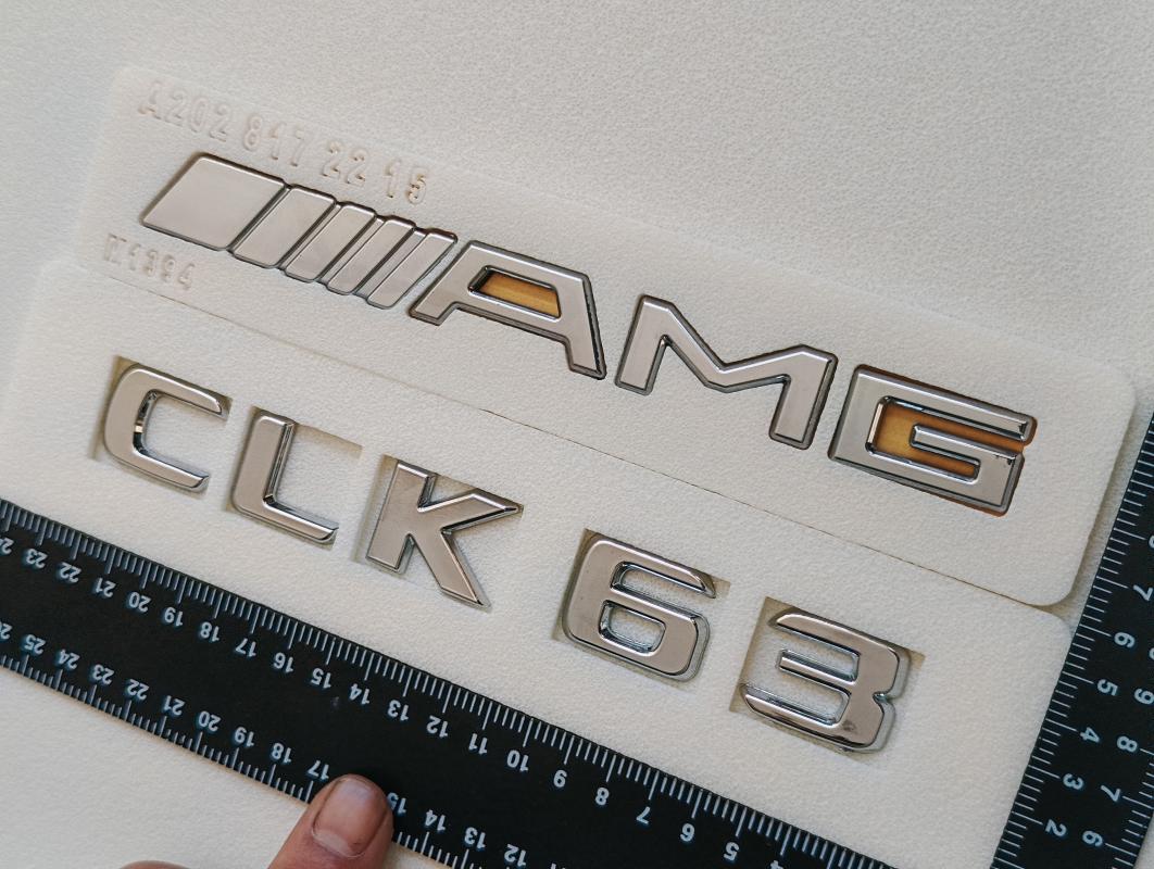 CLK 63 ve AMG Krom Bagaj Yazısı Seti 2’li 3M 3D ABS
