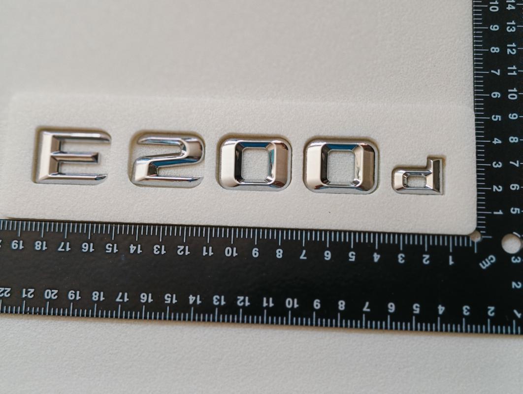 E 200d Üçgen Tip Krom Bagaj Yazısı 3M 3D ABS