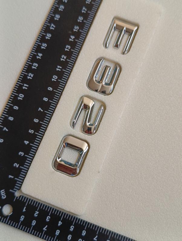 E 320 Üçgen Tip Krom Bagaj Yazısı 3M 3D ABS