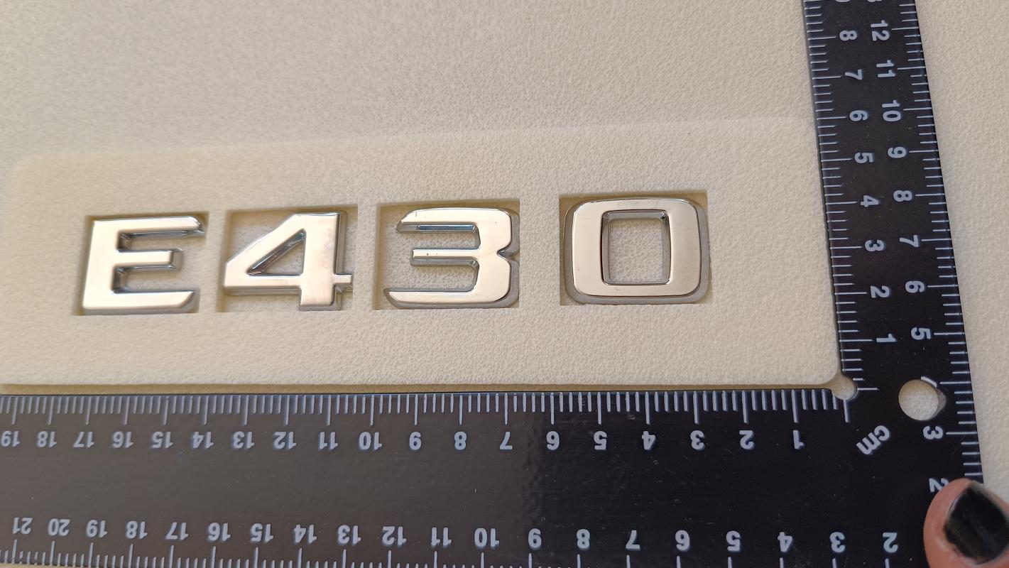 E 430 Krom Bagaj Yazısı 3M 3D ABS