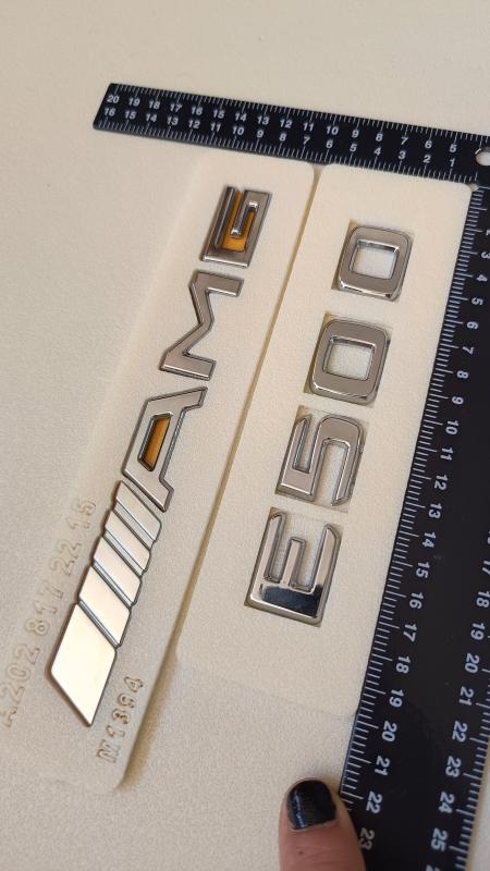 E 500 ve AMG Krom Bagaj Yazısı Seti 2’li 3M 3D ABS