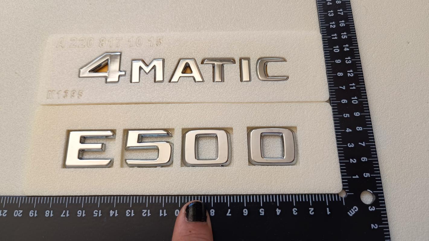 E 500 ve 4Matic Krom Bagaj Yazısı Seti 2’li 3M 3D ABS