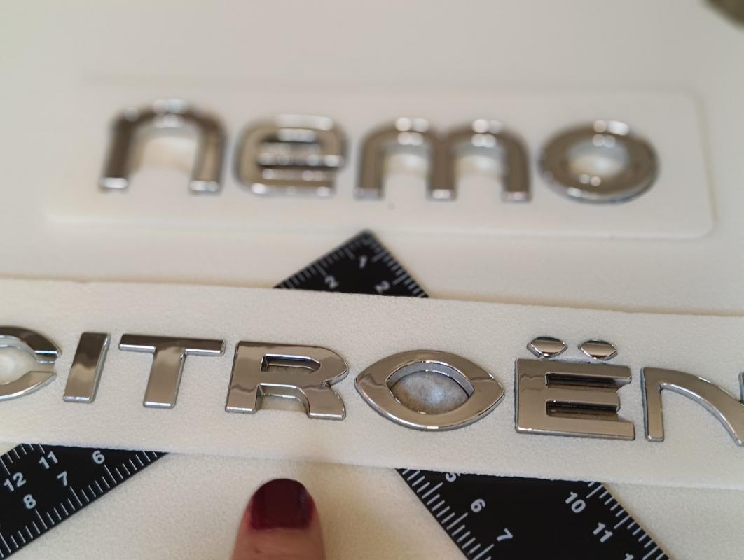 Nemo ve Citroen Krom Bagaj Yazısı Seti 2’li 3M 3D ABS