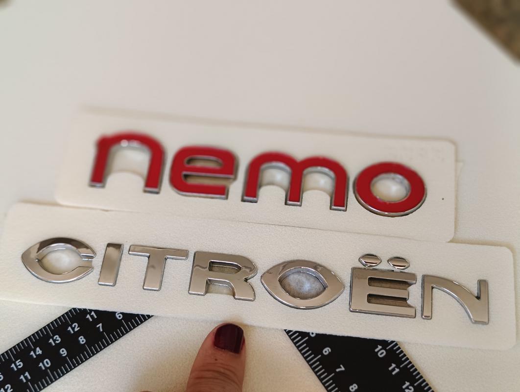 Nemo Kırmızı ve Citroen Krom Bagaj Yazısı Seti 2’li 3M 3D ABS