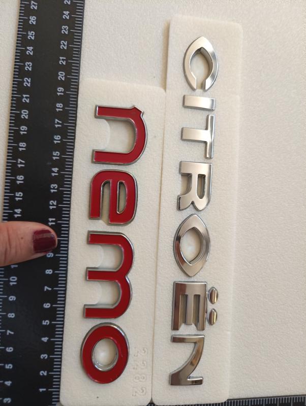 Nemo Kırmızı ve Citroen Krom Bagaj Yazısı Seti 2’li 3M 3D ABS