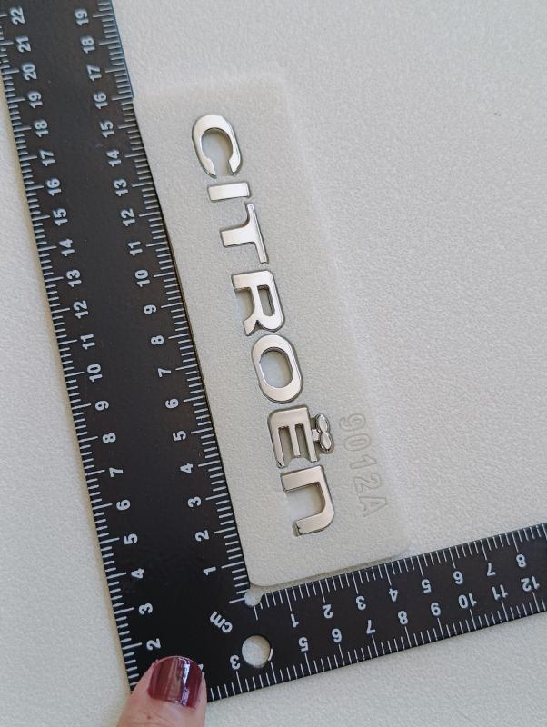Citroen Küçük Boy Krom Bagaj Yazısı 135x12mm 3M 3D ABS