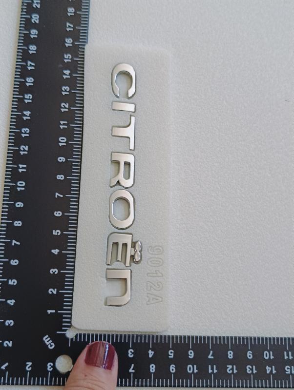 Citroen Küçük Boy Krom Bagaj Yazısı 135x12mm 3M 3D ABS