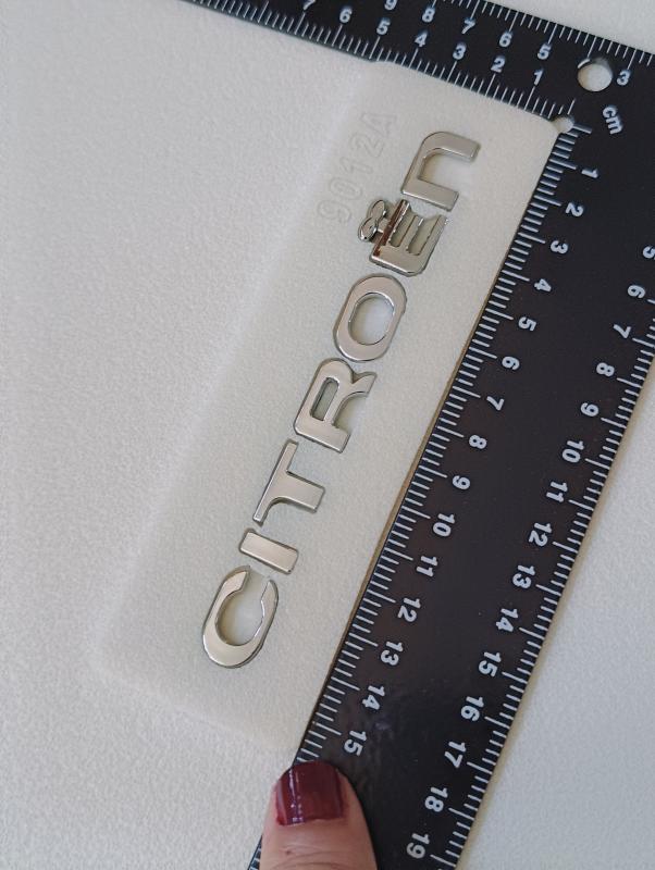 Citroen Küçük Boy Krom Bagaj Yazısı 135x12mm 3M 3D ABS