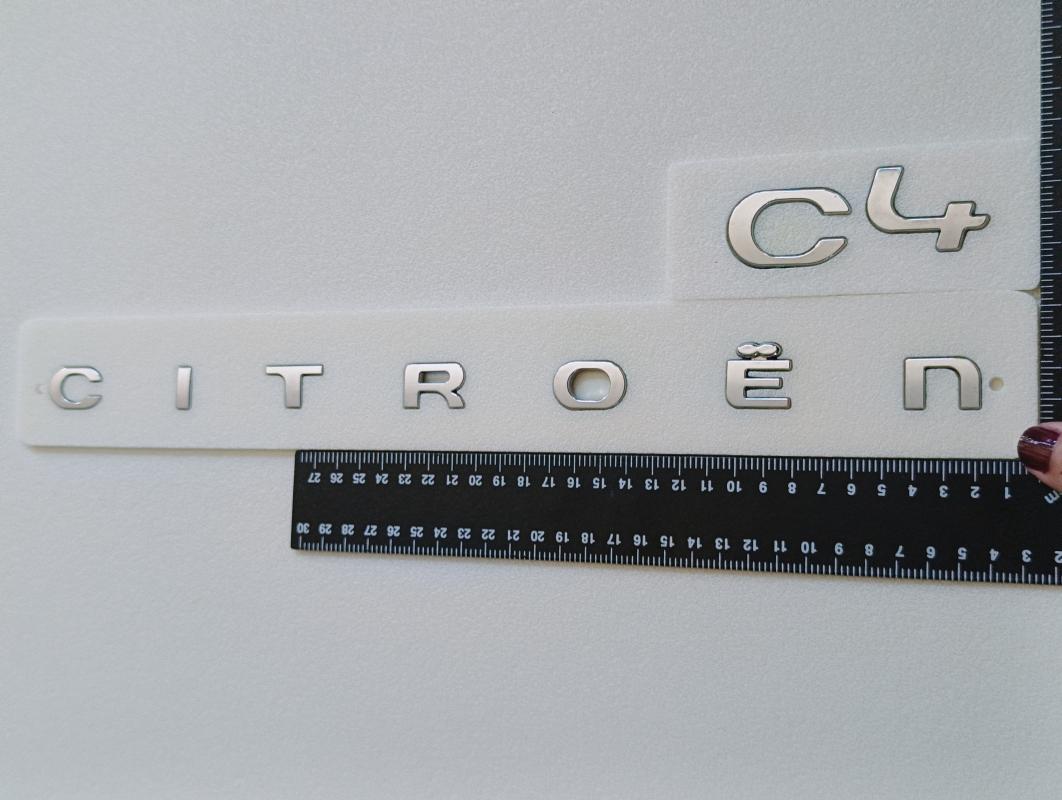 Citroen Yeni Nesil Boşluklu ve c4 Krom Bagaj Yazısı Seti 2’li 3M 3D ABS
