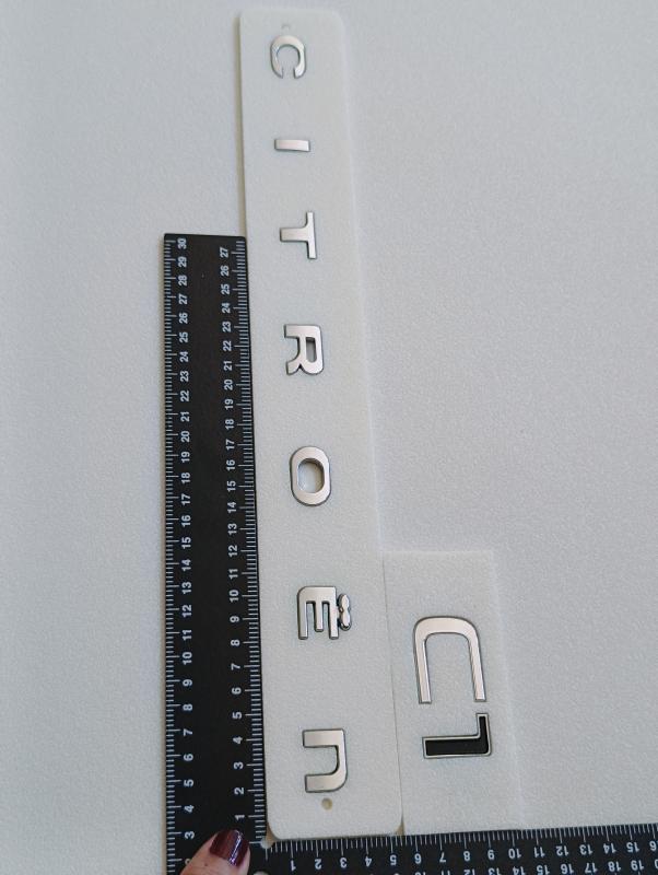 Citroen Yeni Nesil Boşluklu ve C1 Yeni Nesil Krom Bagaj Yazısı Seti 2’li 3M 3D ABS