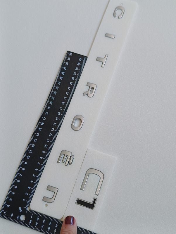 Citroen Yeni Nesil Boşluklu ve C1 Yeni Nesil Krom Bagaj Yazısı Seti 2’li 3M 3D ABS