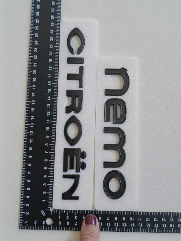 Citroen ve Nemo Piano Black Bagaj Yazısı 3M 3D ABS 225x30mm