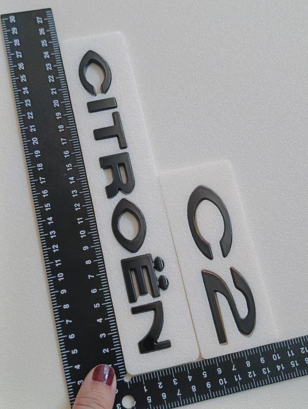 Citroen ve C2 Piano Black Bagaj Yazısı 3M 3D ABS 225x30mm