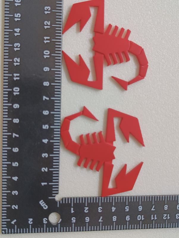 Akrep Kırmızı Çamurluk Arması Seti 2’li 3M 3D ABS
