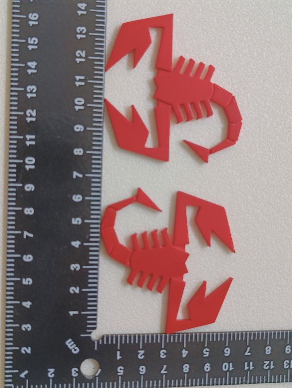 Akrep Kırmızı Çamurluk Arması Seti 2’li 3M 3D ABS