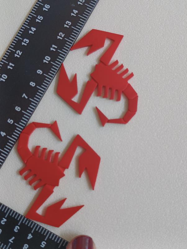 Akrep Kırmızı Çamurluk Arması Seti 2’li 3M 3D ABS