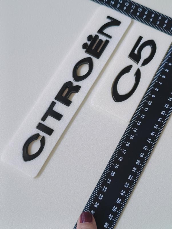 Citroen ve C5 Piano Black Bagaj Yazısı 3M 3D ABS 225x30mm
