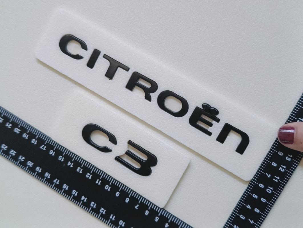 Citroen  ve c3 Piano Black Bagaj Yazısı Seti 2’li 3M 3D ABS