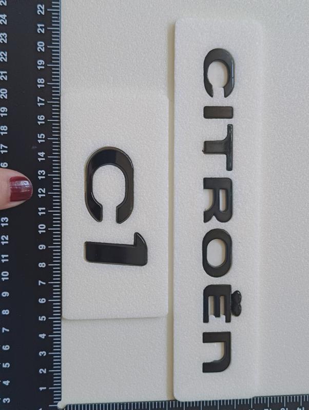 Citroen  ve c1 Piano Black Bagaj Yazısı Seti 2’li 3M 3D ABS