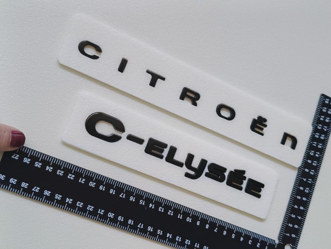 Citroen Boşluklu ve C-elysee Piano Black Bagaj Yazısı Seti 2’li 3M 3D ABS