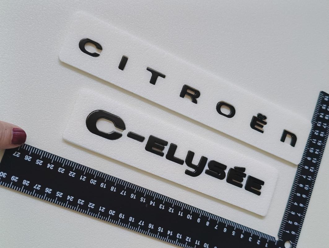 Citroen Boşluklu ve C-elysee Piano Black Bagaj Yazısı Seti 2’li 3M 3D ABS