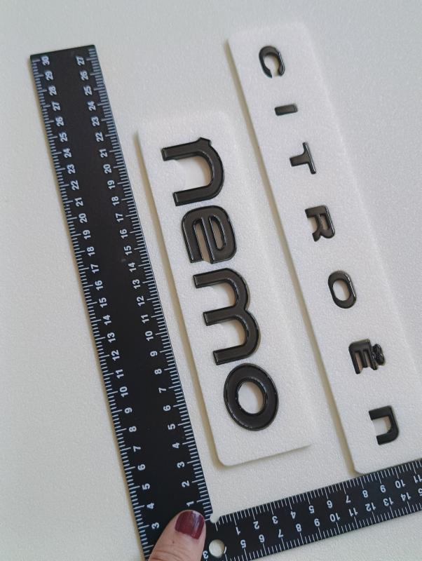 Citroen Boşluklu ve Nemo Piano Black Bagaj Yazısı Seti 2’li 3M 3D ABS