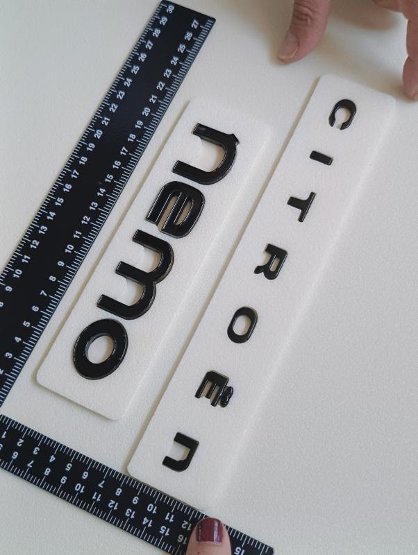 Citroen Boşluklu ve Nemo Piano Black Bagaj Yazısı Seti 2’li 3M 3D ABS