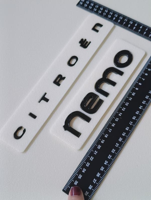 Citroen Boşluklu ve Nemo Piano Black Bagaj Yazısı Seti 2’li 3M 3D ABS