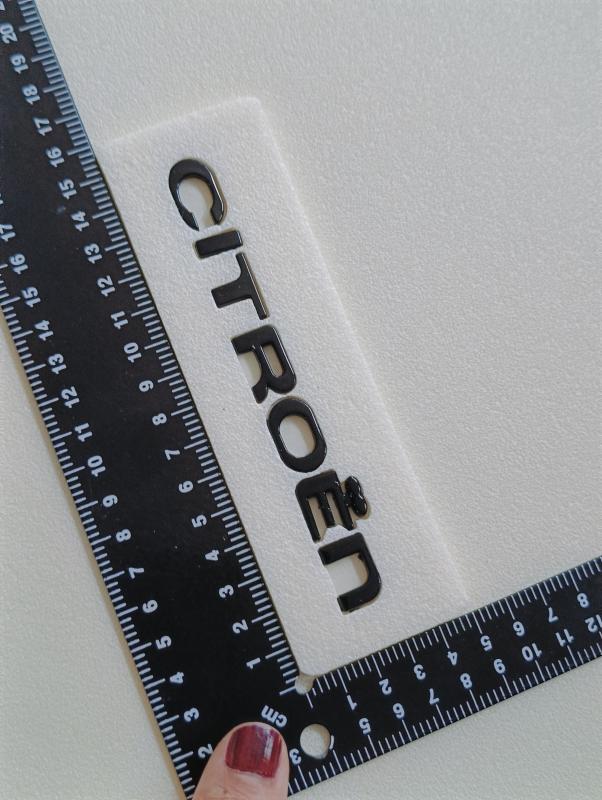 Citroen Bagaj Yazısı Piano Black Küçük Boy 135x12mm
