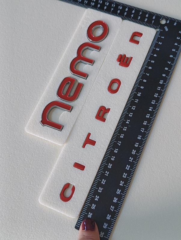 Citroen Boşluklu Yeni Nesil ve Nemo Kırmızı Bagaj Yazısı Seti 2’li 3M 3D ABS