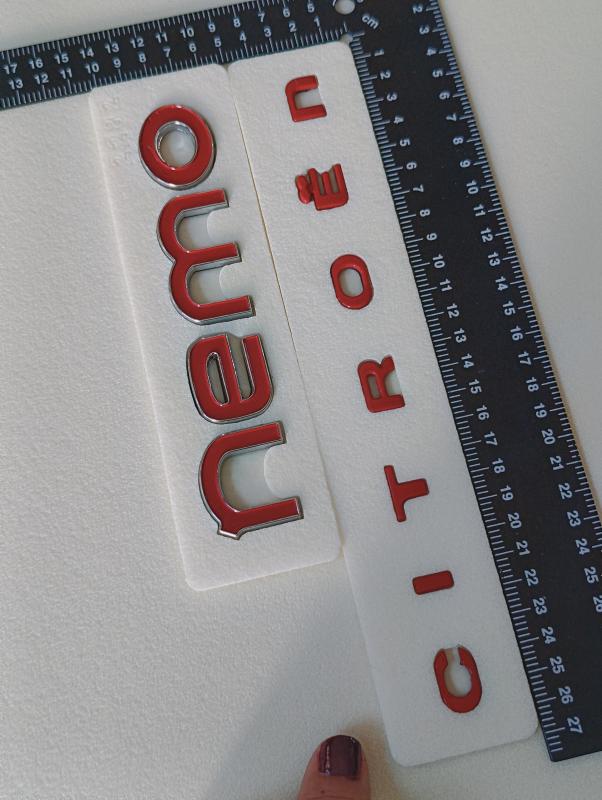 Citroen Boşluklu Yeni Nesil ve Nemo Kırmızı Bagaj Yazısı Seti 2’li 3M 3D ABS