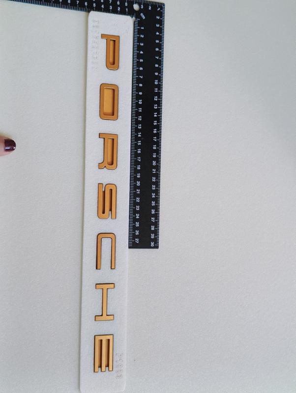 Porsche Golden Bagaj Yazısı 3M 3D ABS