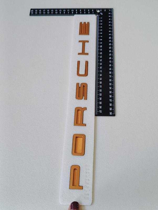 Porsche Golden Bagaj Yazısı 3M 3D ABS
