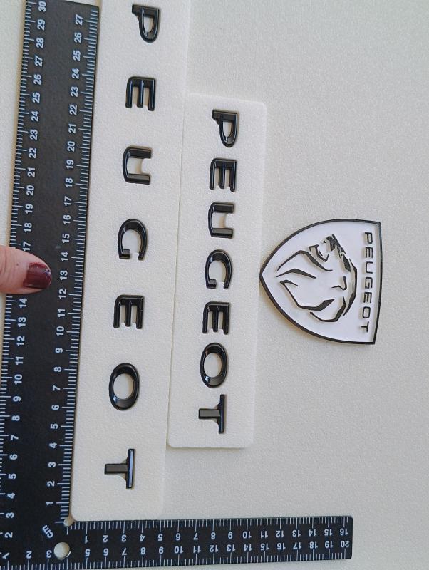 Peugeot Bagaj ve Kaput Yazısı ve Yeni Nesil Aslan Arması Seti 3’lü 3M 3D ABS