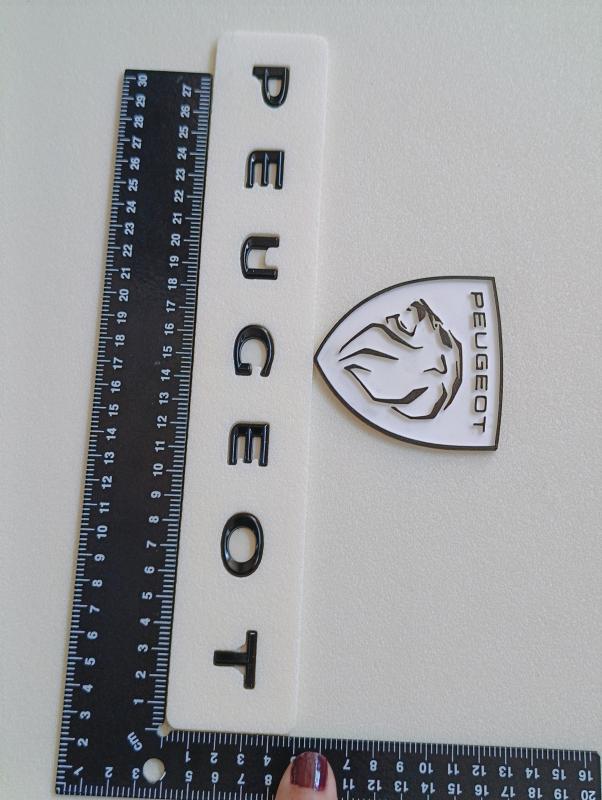 Peugeot Yeni Nesil Boşluklu Bagaj Yazısı ve Aslan Arması Seti 2’li 3M 3D ABS