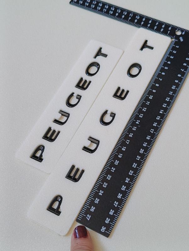 Peugeot Boşluklu Bagaj ve Kaput Yazısı Piano Black 3M 3D ABS