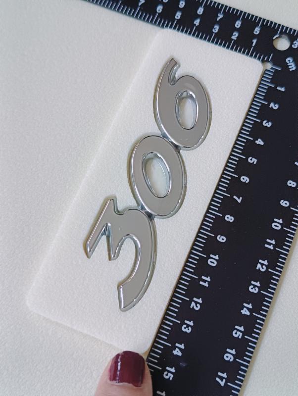 306 Krom Bagaj Yazısı 3M 3D ABS