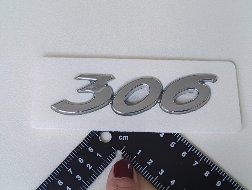 306 Krom Bagaj Yazısı 3M 3D ABS