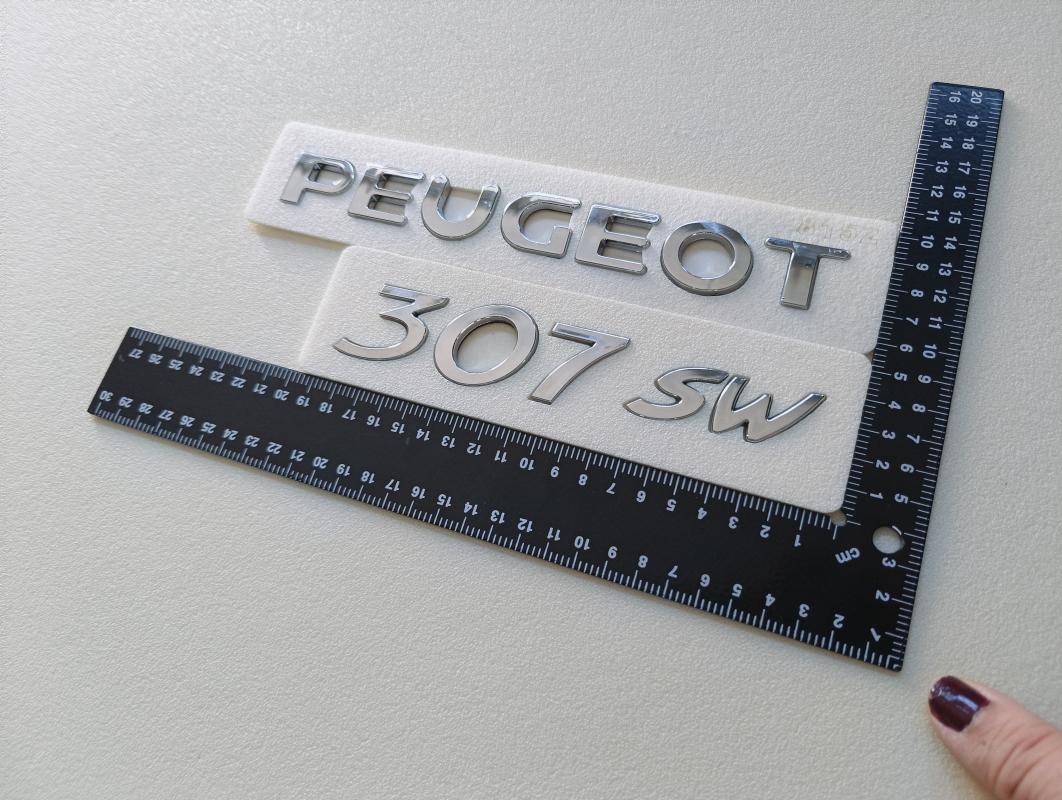 Peugeot ve 307 SW Krom Bagaj Yazısı Seti 2’li 3M 3D ABS