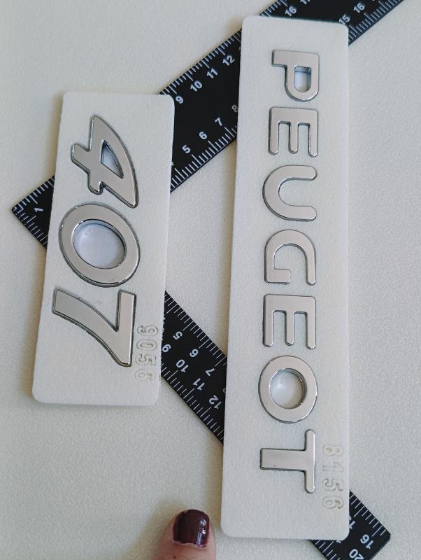 Peugeot ve 407 Krom Bagaj Yazısı Seti 2’li 3M 3D ABS