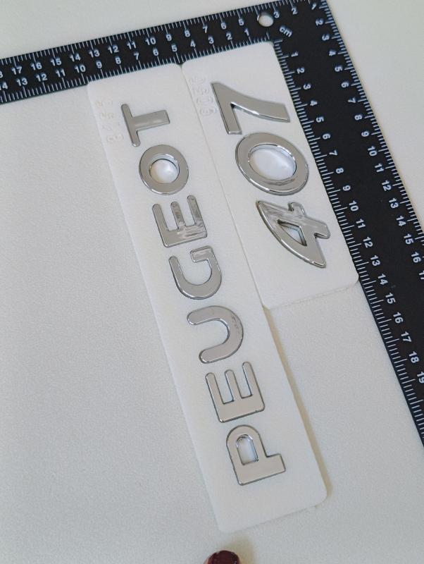 Peugeot ve 407 Krom Bagaj Yazısı Seti 2’li 3M 3D ABS