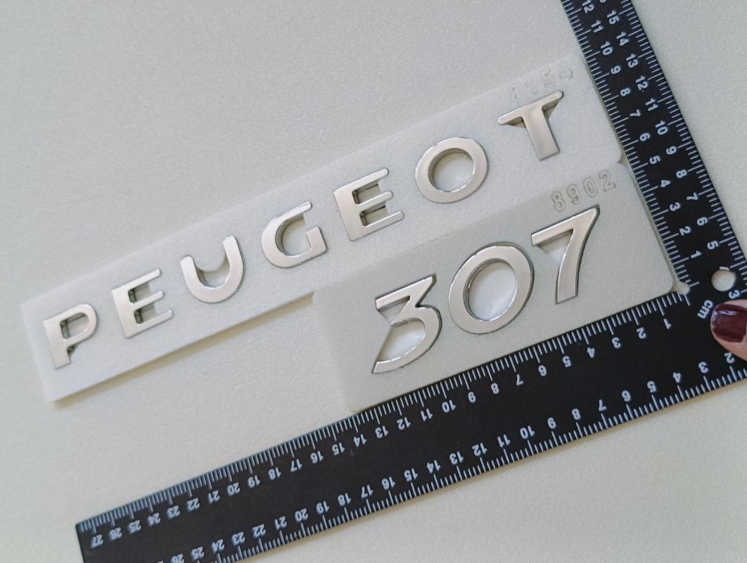 Peugeot ve 307 Krom Bagaj Yazısı Seti 2’li 3M 3D ABS